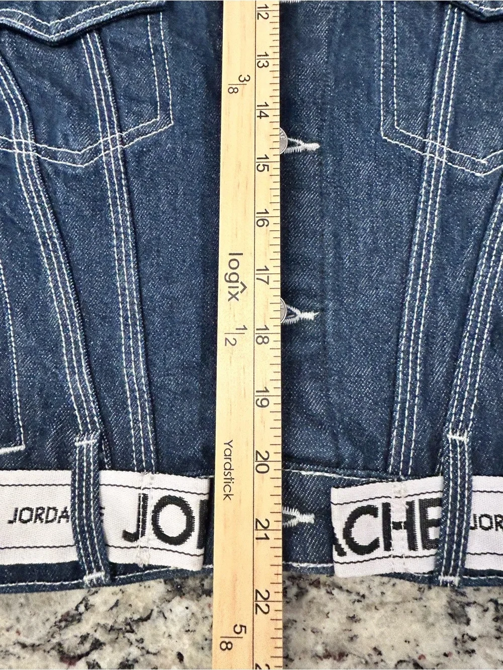 Jordache Rinse Cropped Jacket Women’s NWOT XS White‎ Cinch Belted Retro Denim